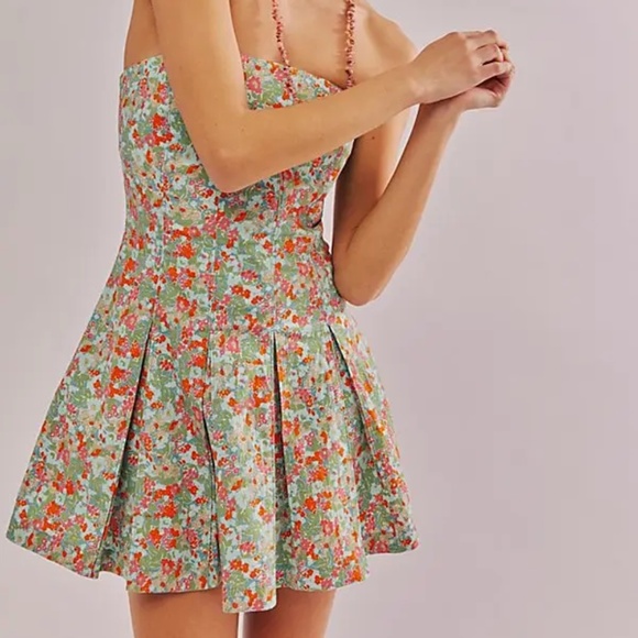 Free People Dresses & Skirts - Free People 'Made Me Smile' Printed Mini in Spring Combo (NWT) *Missing button